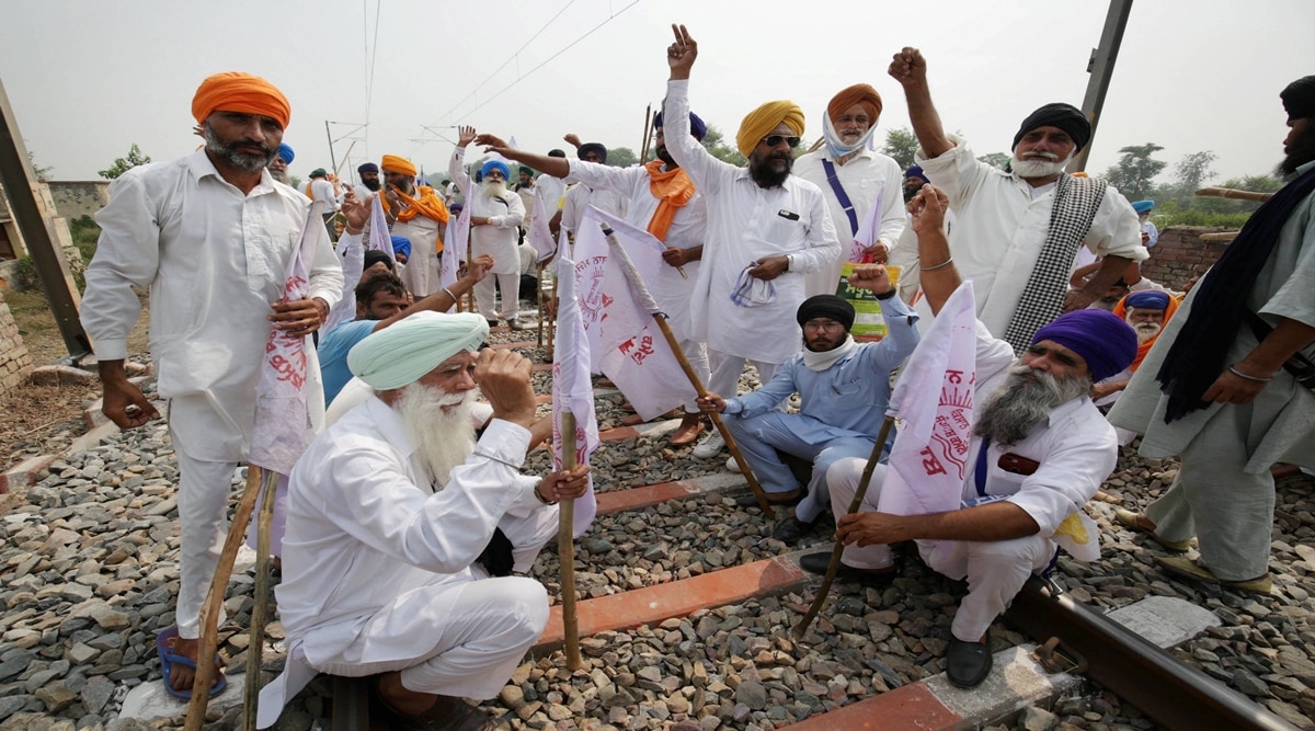 Punjab: From today, 'rail roko' at 24 new spots, dharnas outside houses of 7 BJP leaders | India News,The Indian Express