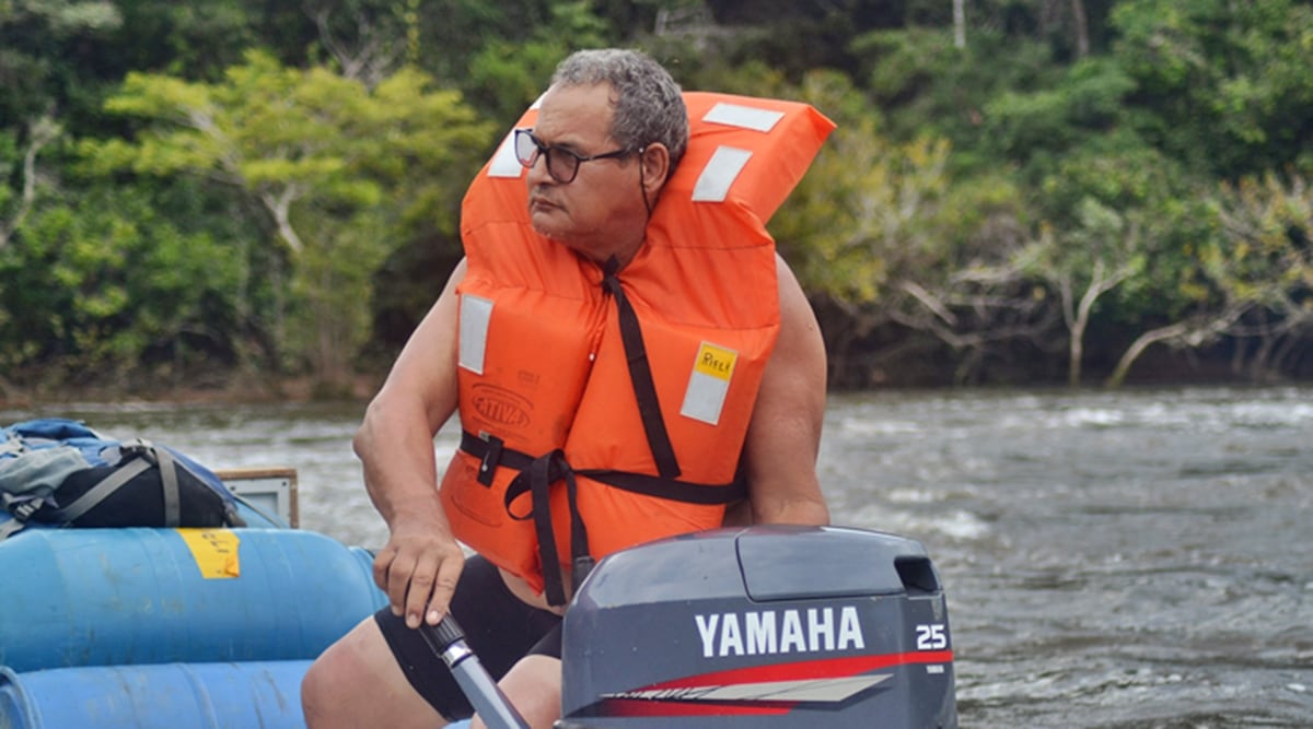 Rieli Franc0iscato, 56, a government official and leading expert on isolated Amazon tribes is seen in the forest near the Uru Eu Wau Wau reservation in the state of Rondonia, Brazil, April 21, 2019.  (Reuters)