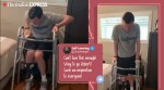 Paralysed person walking, quadriplegic, quadriplegic man walking, Paralysis, US, Viral video, good news, trending news, Indian Express news.