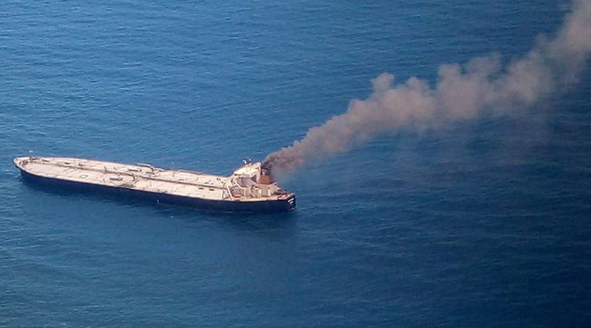 Indian Oil Tanker Fire Update 1 Missing 1 Injured Out Of 23 Crew Business News The Indian Express