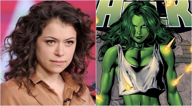 Tatiana Maslany is set to play superhero She-Hulk in MCU's Disney Plus TV series. (Photos: Tatiana Maslany/Teuters and Marvel Comics)