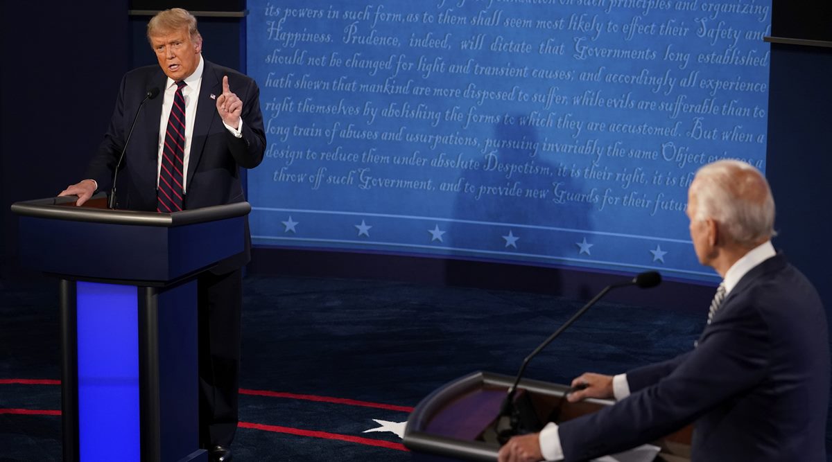 Taxes, coronavirus': Key takeaways from first US presidential debate  between Donald Trump, Joe Biden | World News,The Indian Express