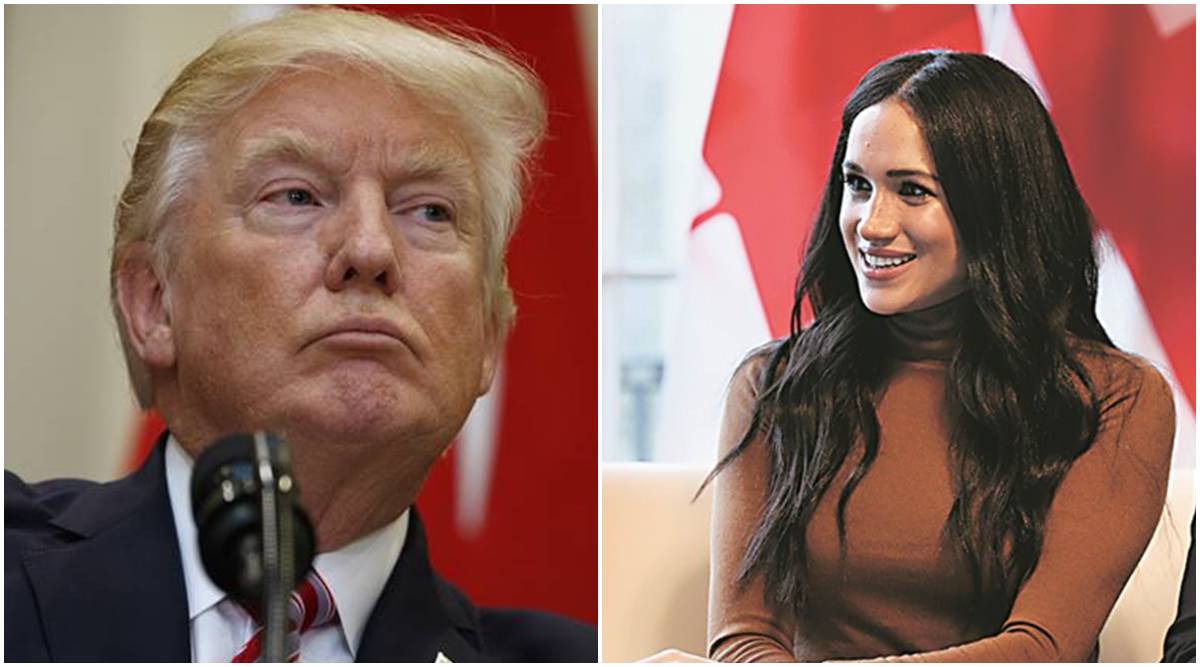 trump Meghan Markle, Donald Trump, Meghan Markle, Prince Harry, US elections 2020, world news, Indian express