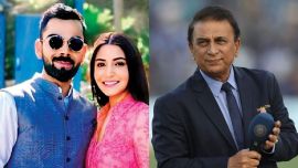 Virat Anushka and Sunil Gavaskar