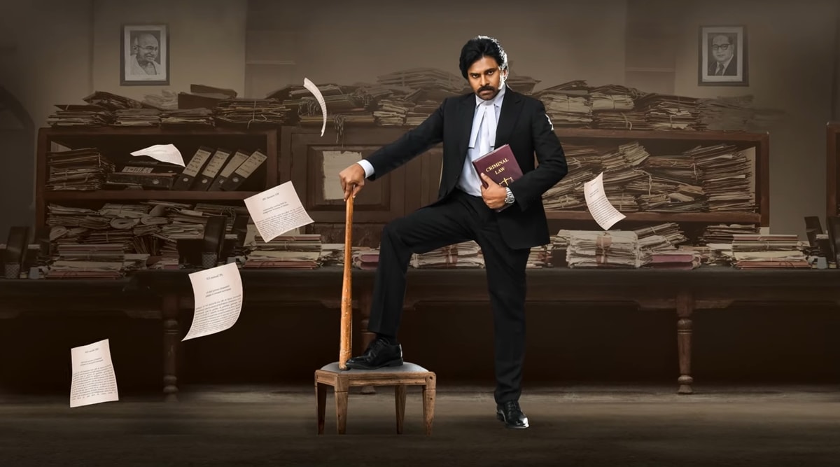 Vakeel Saab motion poster: Pawan Kalyan is armed with baseball bat and  criminal law | Entertainment News,The Indian Express