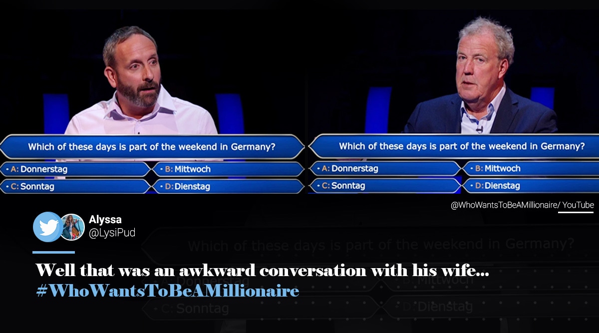 Who Wants To Be A Millionaire, Who Wants To Be A Millionaire man calls wife, Who Wants To Be A Millionaire player calls wife another man answers, viral news, indian express