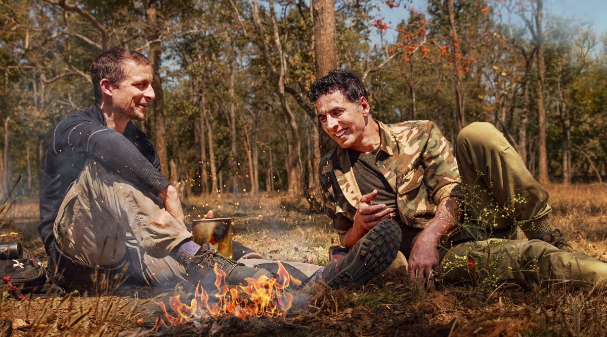 Into the Wild with Bear Grylls preview: Akshay ziplines over river ...