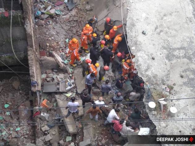 building collapse, mumbai building collapse, thane building collapse, bhiwandi building collapse, rescue operations, indian express news