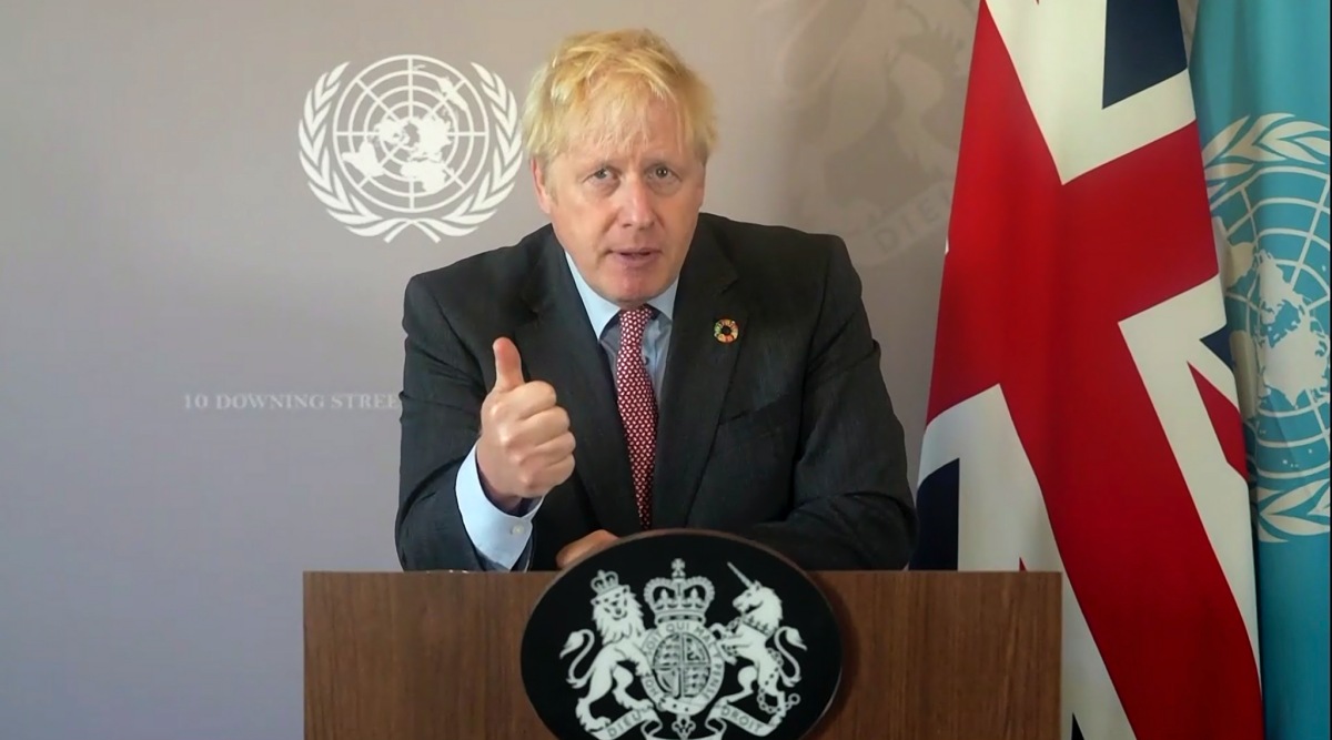 boris johnson on India's vaccine effort, Indian vaccine, covid 19 vaccine in india, Boris Johnson covid 19 vaccine, Boris Johnson unga speech, indian express