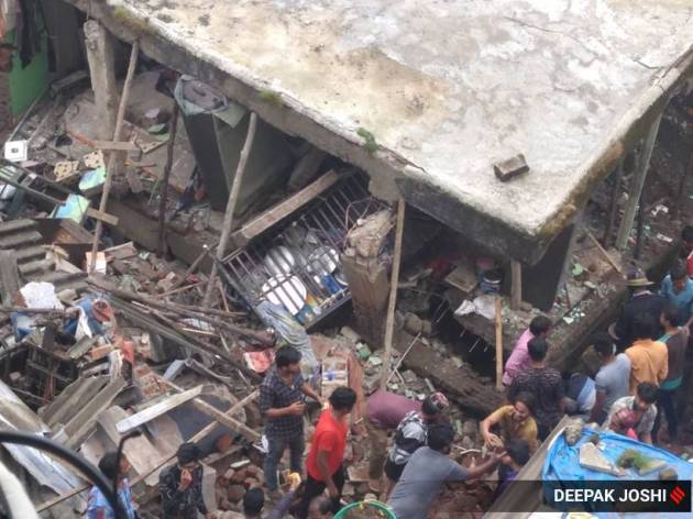 building collapse, mumbai building collapse, thane building collapse, bhiwandi building collapse, rescue operations, indian express news