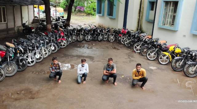four held for stealing, motorbikes thief, Rajkot news, Guarat news, Indian express news