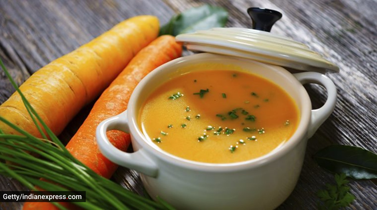 immunity soup, glowing skin hacks, soups for glowing skin, how to make easy soup, indianexpress.com, carrot soup, pumpkin soup, indianexpress, Dr Niketa Sonavane,