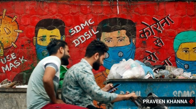Graffiti to aware people on coronavirus in New Delhi
