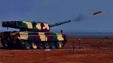 dodo test fires laser guided anti tank missile, mbt Arjun, kk ranges, Maharashtra, india news, indian express