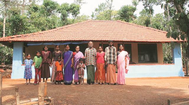 A family from Thirulakunnu village that was encouraged to move out and relocated elsewhere. Pic courtesy: (Source: WTI)