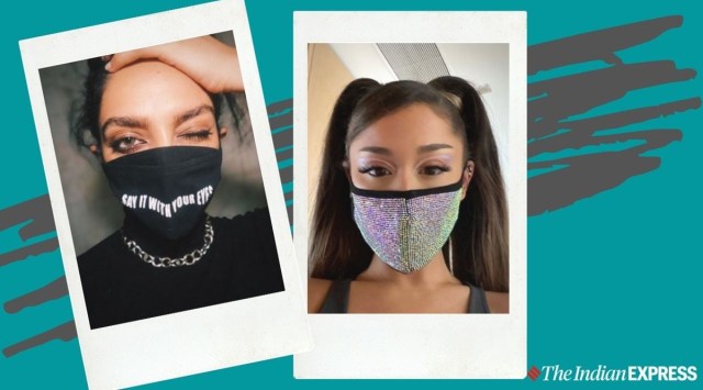 Face masks but make it fashionable! (Photo: Sobhita Dhulipala, Ariana Grande/ Instagram, designed by Gargi Singh)