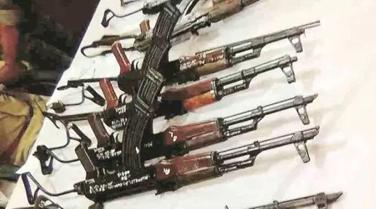 rusted firearms in west bengal, rusted firearms unearthed in west bengal, west bengal police, tmc, west bengal bjp, indian express news