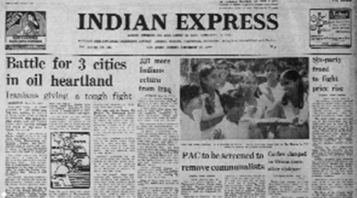 Iran Iraq war, Vishwanath Pratap Singh, UP chief minister, Forty years ago, Express Editorial, Indian Express