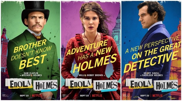 enola holmes, millie bobby brown, henry cavill, sam claflin,enola holmes netflix