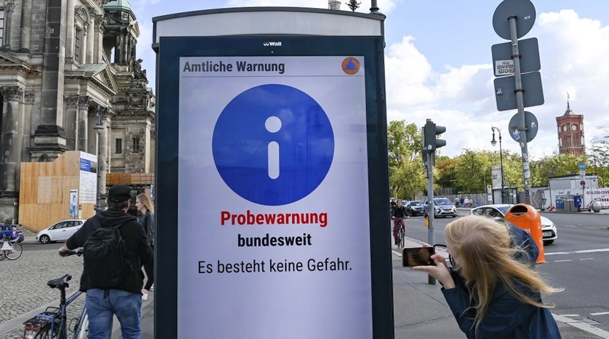 Germany siren testing, Germany warning siren testing, siren testing Germany, warning siren testing Germany, Germany Cold War, Cold War, World news, Indian Express