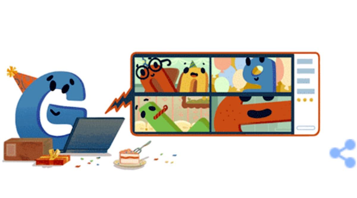 google doodle, google birthday doodle, google, google 22nd birthday doodle, google 22 years doodle, google, trending, indian express, indian express news