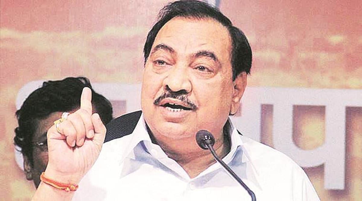 Eknath Khadse, bjp leader Eknath Khadse, Eknath Khadse to leave bjp, Jayant Patil, maharashtra bjp, indian express news