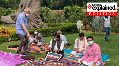 Rajya Sabha, Rajya Sabha MPs suspended, Suspension of MP, Farm Bills, Indian Express