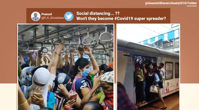 Videos of the crowded trains left netizens divided. 