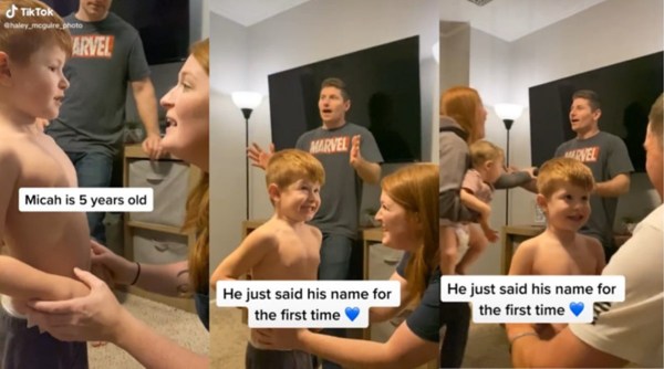 non verbal boy speaks first time, tiktok video of autistic boy talking first time, micah speaking first time, tiktok autistic boy saying words, good news, viral news, indian express