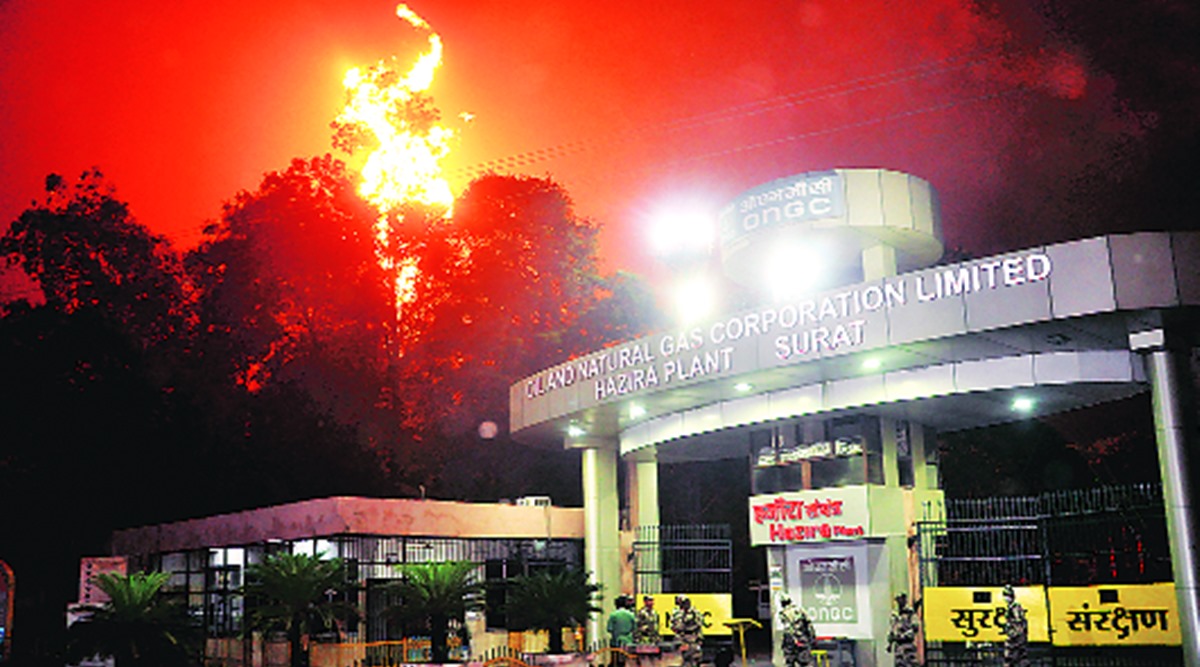 ongc surat, ongc blast surat, ongc blast fire in surat, ongc fire, indian express news