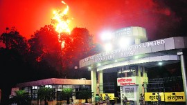 NTPC power plant ONGC plant fire, Gas supply stopped, Surat news, Indian express news