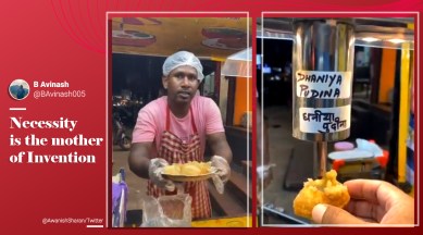 automated pani-puri jugaad, automated pani-puri jugaad viral video, pani puri, pandemic, street food, street food amid pandemic, trending,
