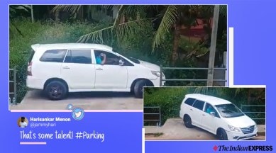 parallel parking, good driving skills, parking skills, smooth car parking viral videos, trending,