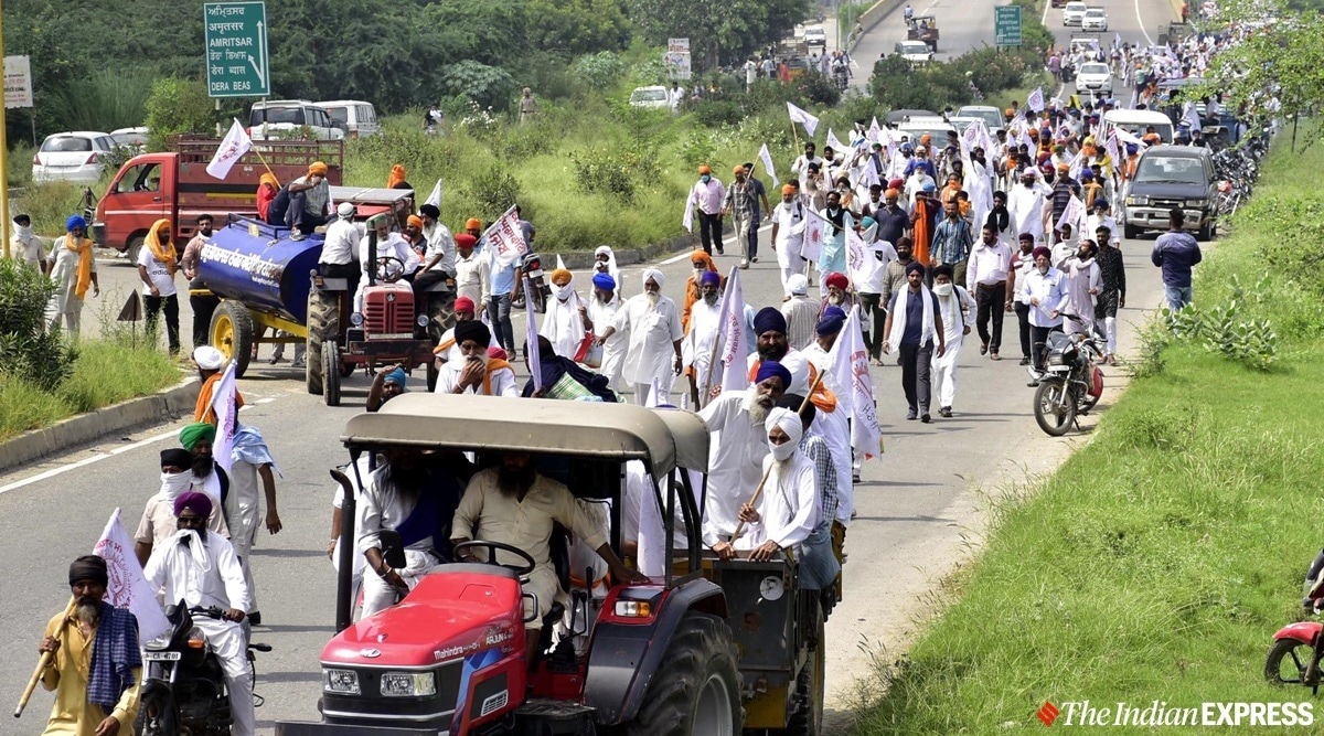 Farmers, Farm bills, Farmers protests, protests over farm bills, Punjab farmers, Punjab news, Indian express