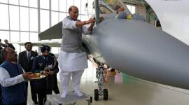 rafale, rafale induction, rajnath singh, rafale jet, ambala, indian express