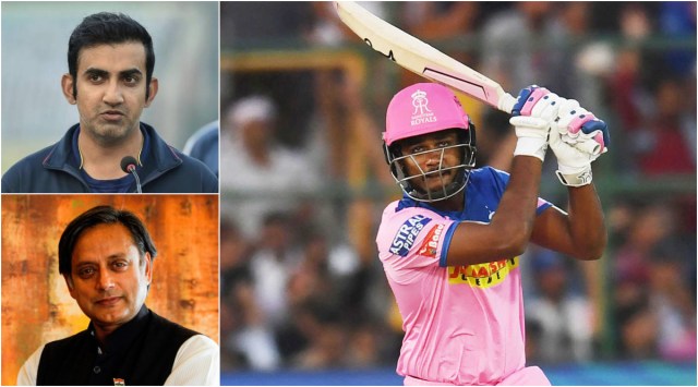 Gautam Gambhir and Shashi Tharoor were at loggerheads because of Sanju Samson's brilliance with the bat. (Source: File)