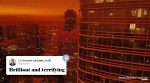san francisco orange sky, california wildfire, california orange sky, sf drone video orange sky, san francisco orange sky drone, blade runner 2049 san francisco, viral videos, indian express
