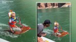 Toddler videos, Toddler wakeboarding, Lake Powell, Viral video, Trending news, Indian Express news.