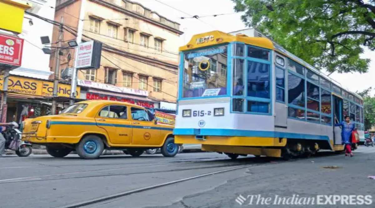 The tram library, which will be inaugurated on Thursday, will travel regularly between Shyambazar and Esplanade, traversing 4.5 km through the city's education hub -- College Street. (Express photo: Shashi Ghosh)