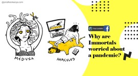 Greek gods in quarantine, Greek god quarantine life, life of Greek god during COVID-19, Greek mythology, Greek gods in quarantine illustration, Greek Quarantology, Jonathan Muroya, Trending news, Indian Express news