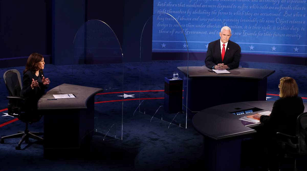 Vice Presidential Debate Highlights Kamala Harris Rips Trump Over Covid As Pence Hits Biden On Taxes Court World News The Indian Express