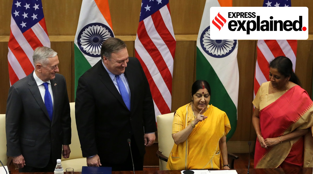 India US ties, India US defence deal, India US pact, Mike Pompeo India visit, Mike Pompeo in India, India China news, Indian Express