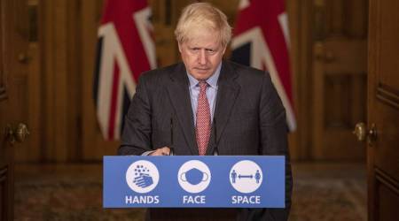 Prime Minister Boris Johnson addresses the nation during a remote press conference at Downing Street on September 30, 2020 in London(Photo by Jack Hill - WPA Pool/Getty Images)