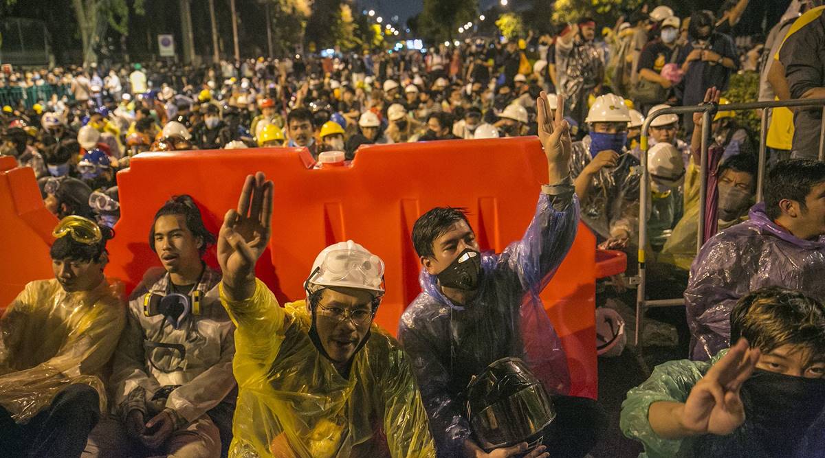 There were at least two protests in Bangkok on Saturday and nine in other provinces, according to Free Youth, which called for the resignation of the prime minister and release of arrested activists.