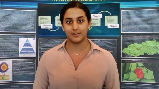 Anika Chebrolu decided to compete in the Young Scientist Challenge after she battled a severe influenza infection last year. (Youtube/Anika Chebrolu)