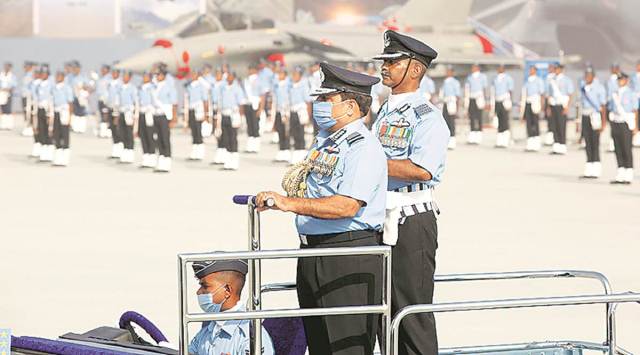 india china border standoff, Indian army, LAC dispute, IAF chief on border situation, india china lac situation, india china border dispute, iaf day, air force, rks bhadauria, indian express news