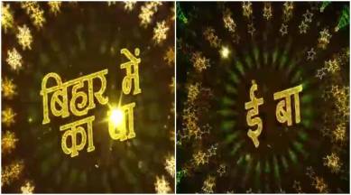 BJP bihar song, Bihar mein ee baa, Bihar mein kaa baa, ka ba ee baa songs, Nitish Kumar, NDA achievements, BJP Campaign song, Bihar assembly elections 2020, Indian express