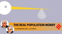 fertility rate, sex ratio, sex ratio in india, india population, C Rangarajan writes, JK Satia opinion, indian express opinion
