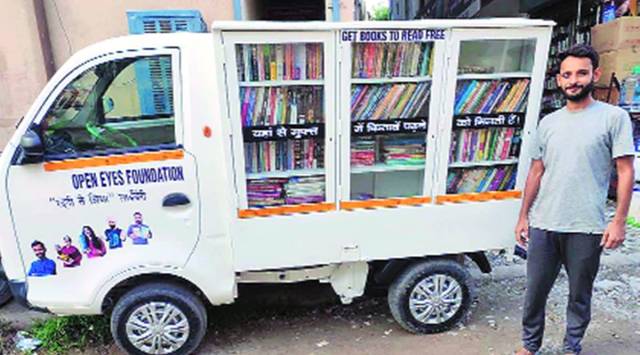 Chandigarh youth in Mann Ki Baat, Chandigarh mobile library, Chandigarh book drive, book drive for slum kids, Chandigarh news, Punjab news, Indian express news