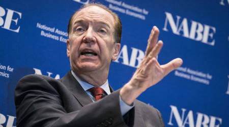 David Malpass, president of the World Bank Group (Photographer: Sarah Silbiger/Bloomberg)